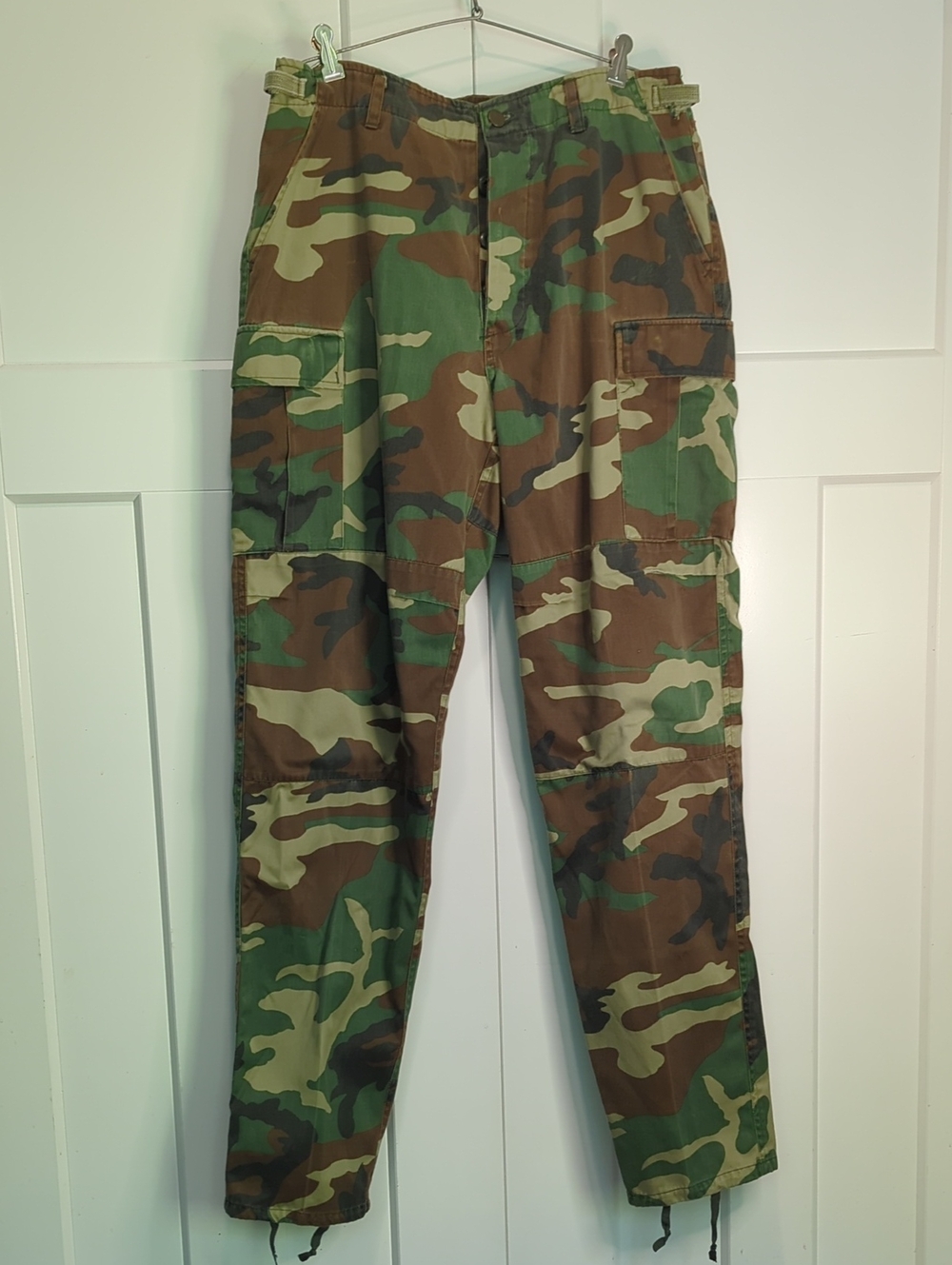 Men's Camo Cargo Pants - Green Woodland Size XL